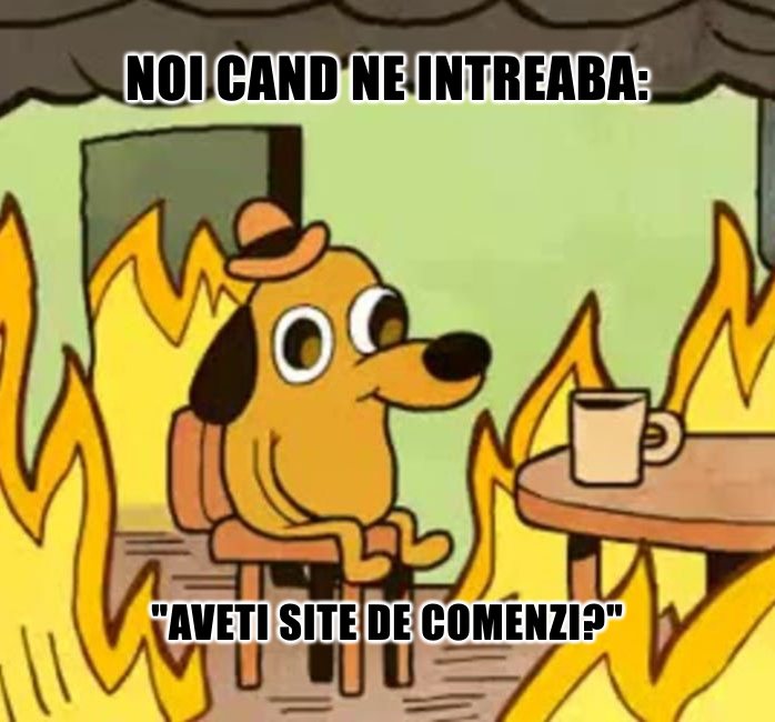 Meme „This is fine”: reacția atelierului când e întrebat dacă are magazin online